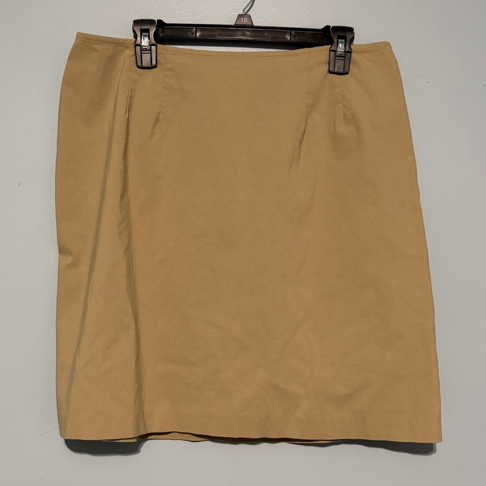 Venezia Jeans Tan Khaki Pencil Skirt Women's Size 18 Stretch Career Office Wear